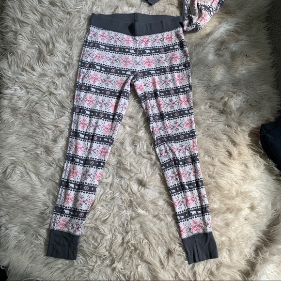 VS pink gray full length thermal pj set - Picture 3 of 5